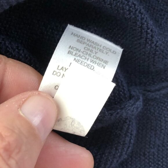 J. Jill Women's Cardigan Sweater Small Navy Blue Open Front Long Sleeve Knit - Picture 8 of 10